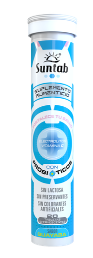 [SUN001] SUNTAB ELECTROLITOS GUAYABA/FCO 20 TAB