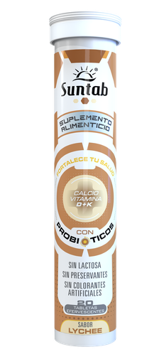 [SUN050] SUNTAB CALCIO LYCHEE/FCO 20 TAB