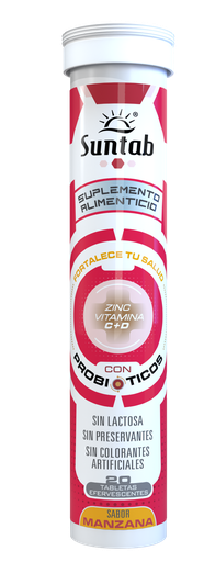 [SUN060] SUNTAB ZINC MANZANA/FCO 20 TAB